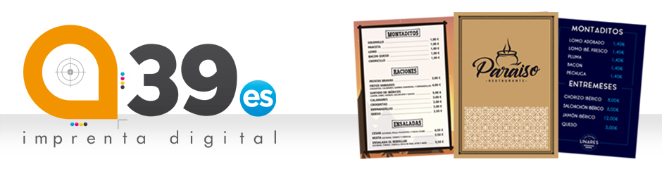 Diseño de cartas para bares y restaurantes
